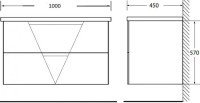 Тумба с раковиной BelBagno Vittoria 100 bianco lucido