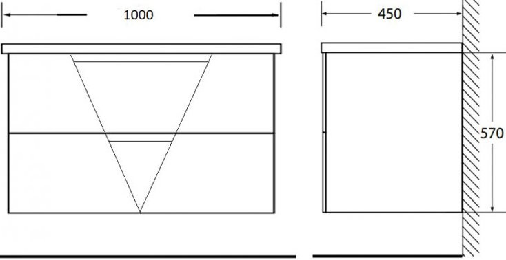 Тумба с раковиной BelBagno Vittoria 100 bianco lucido