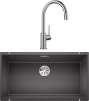 Комплект Мойка Blanco Subline 800-U темная скала + Смеситель Candor 523120 Комплект Мойка Blanco Subline 800-U темная скала + Смеситель Candor 523120