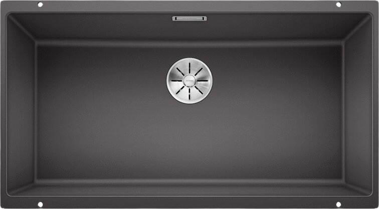 Комплект Мойка Blanco Subline 800-U темная скала + Смеситель Candor 523120