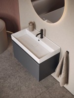 Тумба с раковиной Aqwella Pure 80 серая Тумба с раковиной Aqwella Pure 80 серая