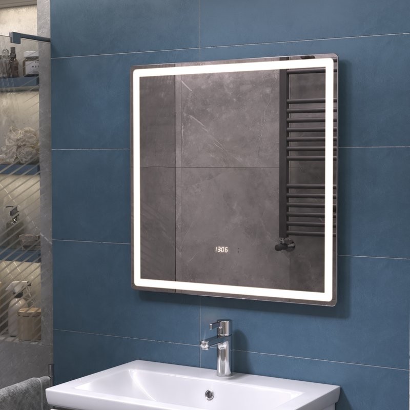 Зеркало Vigo Geometry Luxe 70 с подсветкой и антизапотевателем