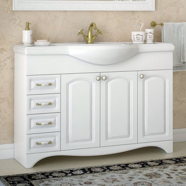 Тумба под раковину без столешницы Corozo Классика 120 с бельевой корзиной