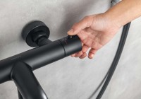 Термостатический смеситель AQUATEK Вега AQ1043MB для ванны с душем, матовый черный
