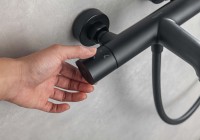Термостатический смеситель AQUATEK Вега AQ1043MB для ванны с душем, матовый черный
