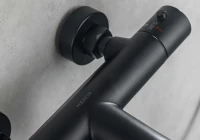 Термостатический смеситель AQUATEK Вега AQ1043MB для ванны с душем, матовый черный