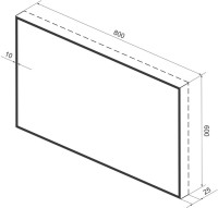 Зеркало Wellsee 7 Rays’ Spectrum 80х60 с подсветкой, черное