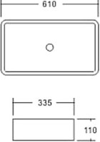 Накладная раковина SantiLine SL-1073MB