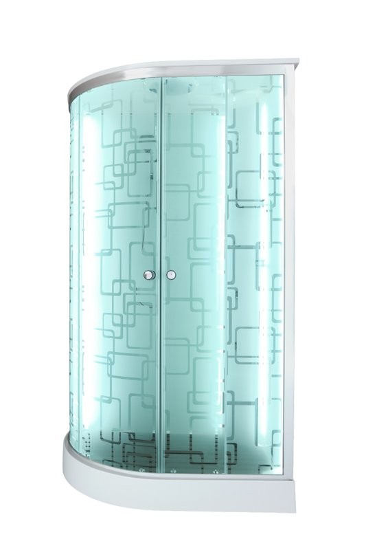 Душевая кабина DTO D EM1511RLEDGM профиль хром, стекло матовое