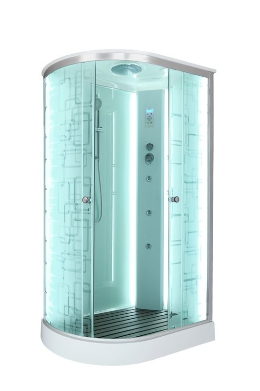 Душевая кабина DTO D EM1511RLEDGM профиль хром, стекло матовое