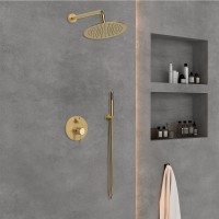 Душевой комплект Vincea Desire VSFW-1D1BG С ВНУТРЕННЕЙ ЧАСТЬЮ, брашированное золото