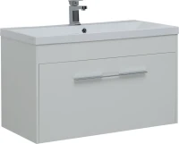 Тумба под раковину Aquanet Августа 100 белая, ручка хром