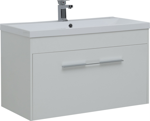 Тумба под раковину Aquanet Августа 100 белая, ручка хром