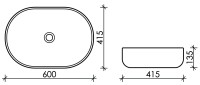 Накладная раковина Ceramicanova Element CN6047