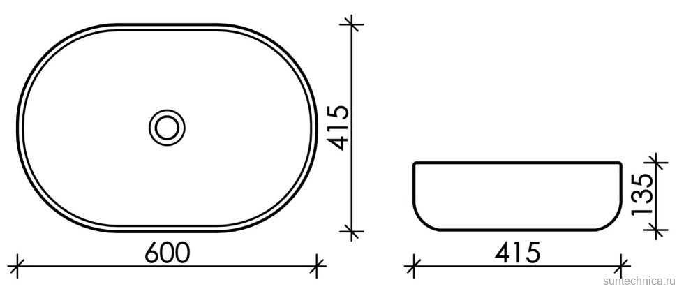 Накладная раковина Ceramicanova Element CN6047