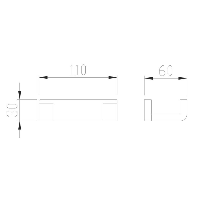 Крючок Abber Westen AA1750 хром, на шурупах