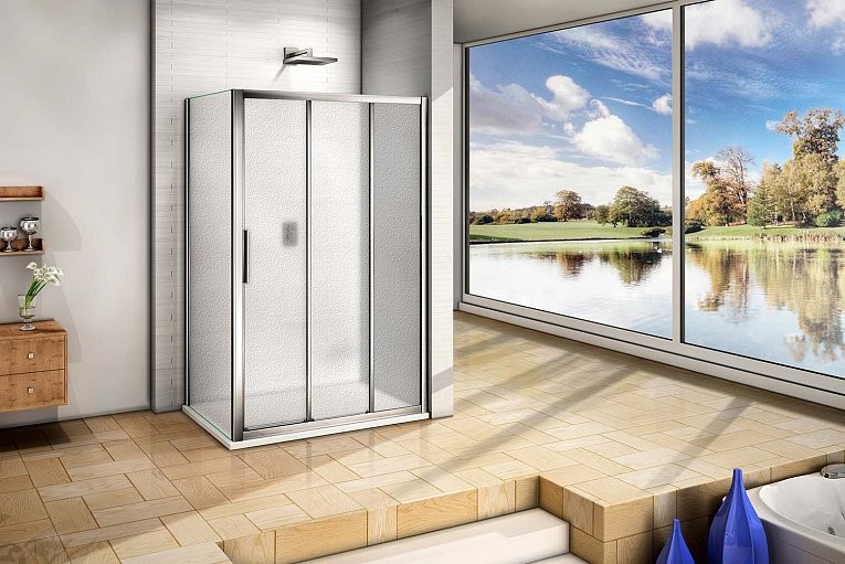 Душевой уголок Good Door Orion WTW+SP-G-CH 130х90 + очиститель для стекол