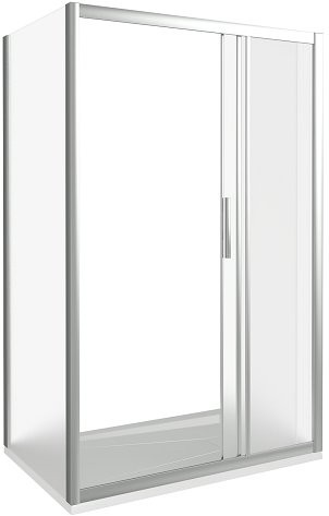 Душевой уголок Good Door Orion WTW+SP-G-CH 130х90 + очиститель для стекол