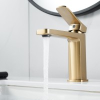 Смеситель для раковины Shevanik S9901G золотой сатин