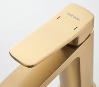 Смеситель для раковины Shevanik S9901G золотой сатин Смеситель для раковины Shevanik S9901G золотой сатин