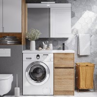 Мебель для ванной комнаты AQUATON Лондри 40 R, дуб сантана