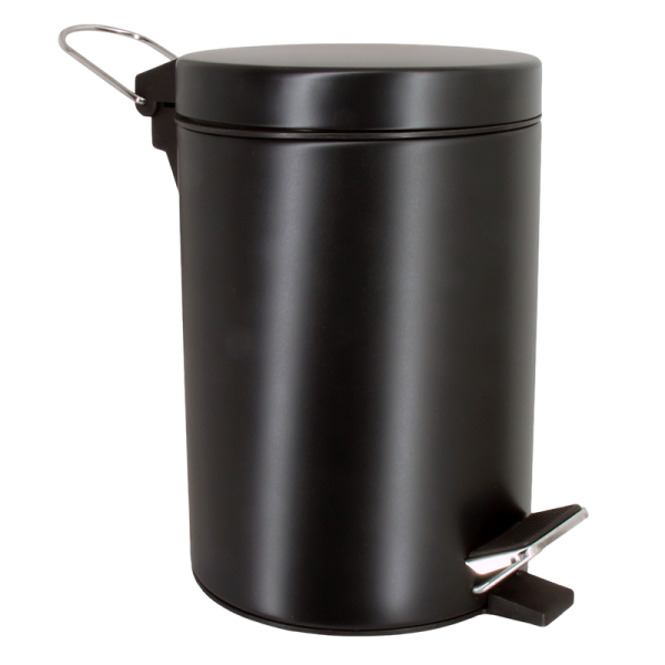 Мусорное ведро Wasserkraft Elbe К-633BLACK 3 л, матовое черное