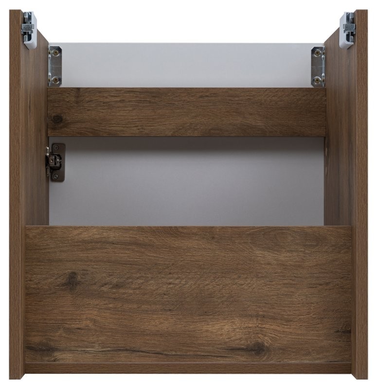 Тумба под раковину без столешницы Aquanet Оптима 50 подвесная, дуб рустикальный, белый сатин