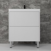 Тумба с раковиной Style Line Стокгольм 70 напольная, белый рифленый софт