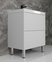 Тумба с раковиной Style Line Стокгольм 70 напольная, белый рифленый софт