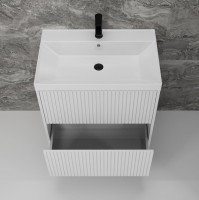 Тумба с раковиной Style Line Стокгольм 70 напольная, белый рифленый софт