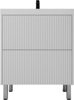 Тумба с раковиной Style Line Стокгольм 70 напольная, белый рифленый софт