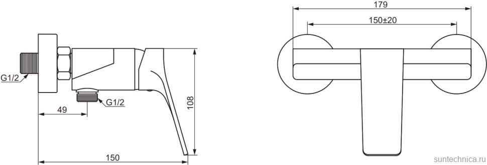 Душевой комплект Смеситель для душа Damixa Urban DX9520003 + Гарнитур Galaxy DX75150300