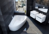 Акриловая ванна Ravak LoveStory II C751000000 L 195x140 см, угловая, левая, пристенная, белая, асимметричная, для двоих