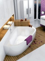 Акриловая ванна Ravak LoveStory II C751000000 L 195x140 см, угловая, левая, пристенная, белая, асимметричная, для двоих