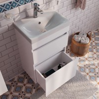 Тумба с раковиной IDDIS Zodiac 50 напольная, с ящиками