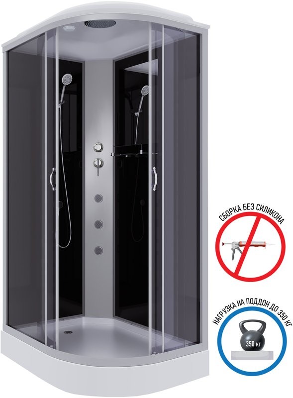 Душевая кабина Niagara Classic NG-3512-14LG 120х80 см, с гидромассажем