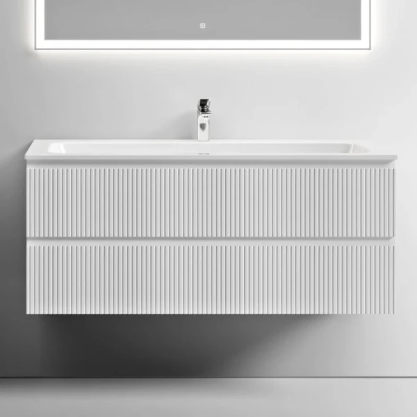Тумба с раковиной Sancos Snob T 120 см, bianco, раковина CN7017