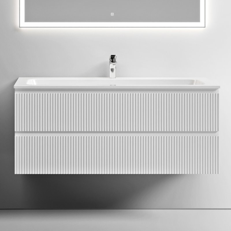 Тумба с раковиной Sancos Snob T 120 см, bianco, раковина CN7017