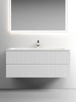 Тумба с раковиной Sancos Snob T 120 см, bianco, раковина CN7017