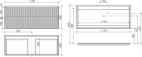 Тумба с раковиной Sancos Snob T 120 см, bianco, раковина CN7017