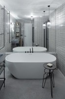 Ванна из искусственного камня Riho Bilbao B119001105 150x75 см, отдельностоящая, матовая белая, овальная, со сливом-переливом