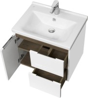 Мебель для ванной комнаты AQUATON Рене 60 белая, грецкий орех