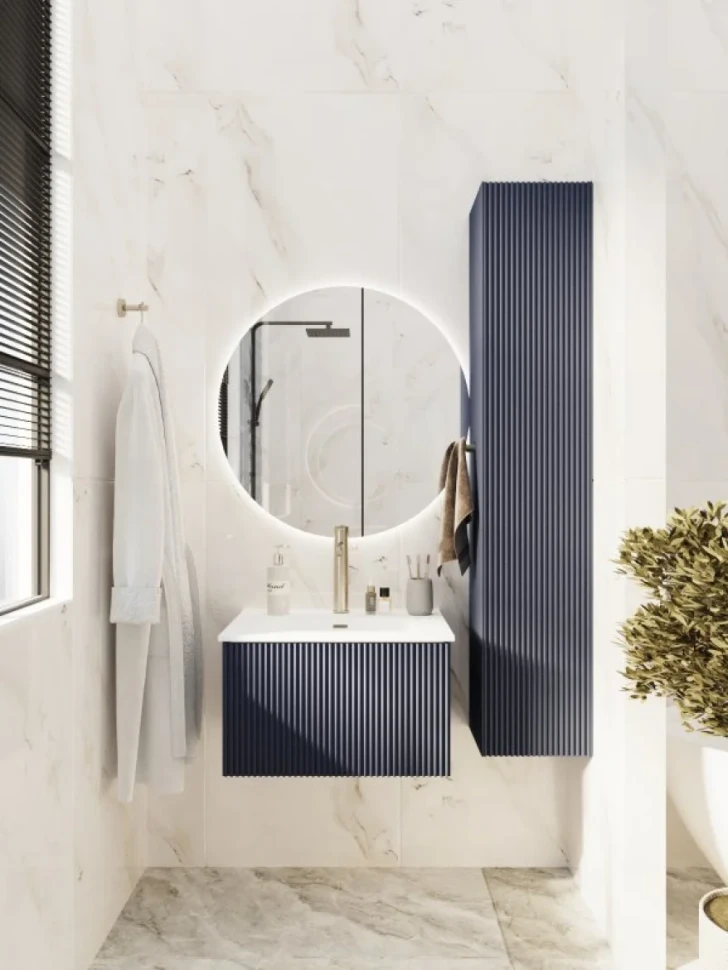 Тумба с раковиной La Fenice Terra 60 синяя