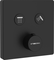 Душевой комплект STWORKI Гётеборг S03230BK С ВНУТРЕННЕЙ ЧАСТЬЮ, матовый чёрный