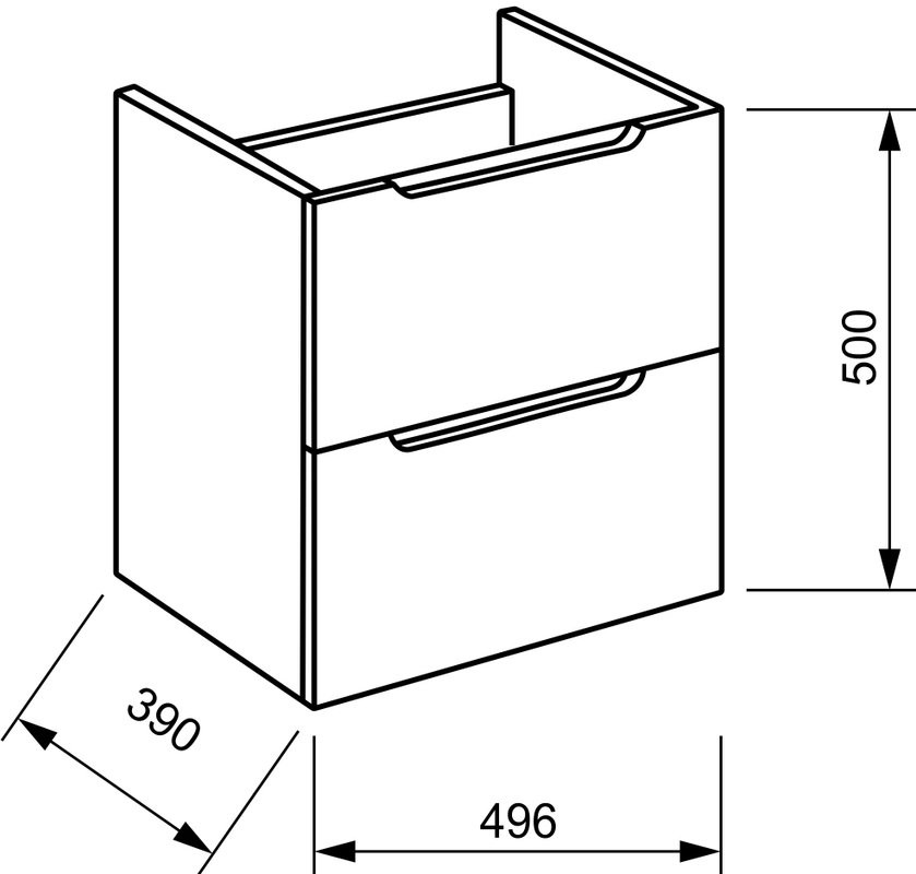 Тумба с раковиной BelBagno Etna 39 50 rovere  nature