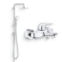 Душевой комплект Смеситель Grohe Eurostyle 23726003 + Стойка New Tempesta 27389002