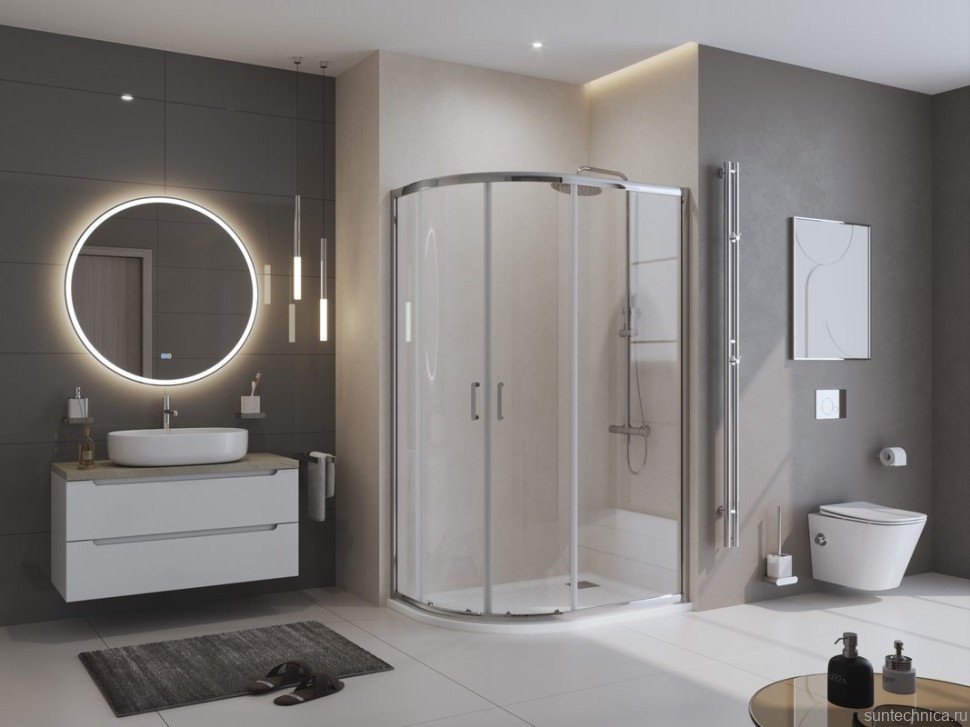 Поддон для душа BelBagno Uno RH R 120х80, белый, с сифоном