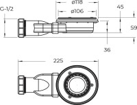 Поддон для душа BelBagno Uno RH R 120х80, белый, с сифоном