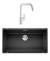 Комплект Мойка Blanco Subline 800-U антрацит + Смеситель Grohe Eurosmart