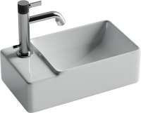 Раковина маленькая в туалет Ceramicanova Element CN5046 L белый глянцевый